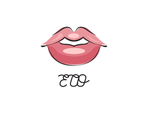 Pink Kissable Lips Logo