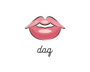 Pink Kissable Lips Logo