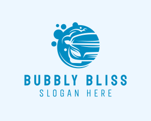 Blue Car Wash Cleaning logo design