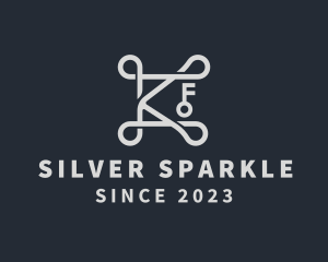 Silver - Elegant Silver Key Letter K logo design