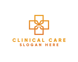 Cross Hourglass Clinic logo design