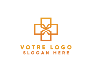 Hospital - Cross Hourglass Clinic logo design