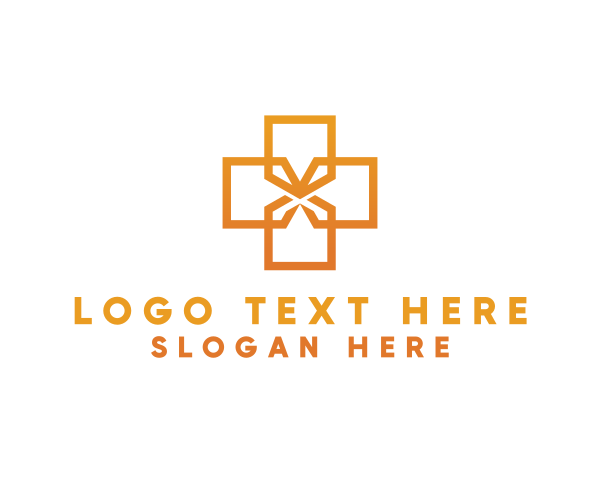 Hospital - Cross Hourglass Clinic logo design