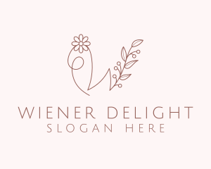 Florist Letter W logo design