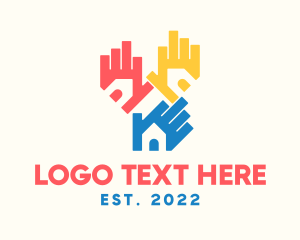 Land Developer - Caring Hand House logo design