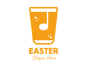 Drinking - Musical Note Drink logo design