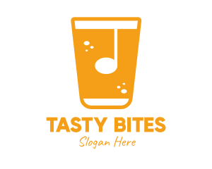 Musical Note Drink logo design