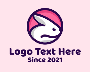 Hare - Cute Rabbit Circle logo design