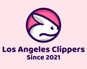 Animal - Cute Rabbit Circle logo design