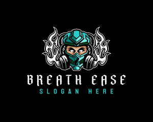 Mask Smoke Helmet logo design