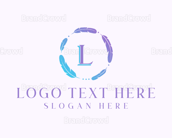 Feather Wreath Handicraft Logo