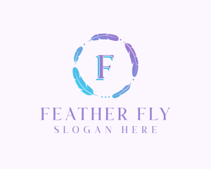 Feather Wreath Handicraft logo design