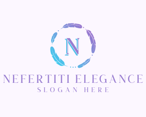 Feather Wreath Handicraft logo design