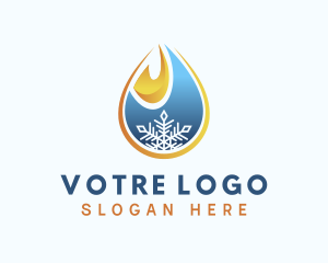 Industry - Fire & Ice Temperature logo design