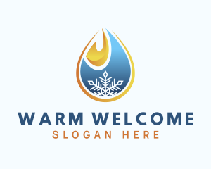 Fire & Ice Temperature logo design