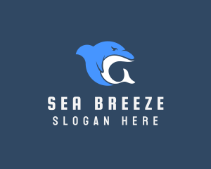 Wild Sea Dolphin  logo design