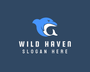 Wild Sea Dolphin  logo design