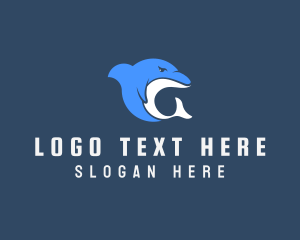 Ocean - Wild Sea Dolphin logo design