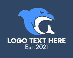 Sea Animal - Mad Dolphin Mascot logo design