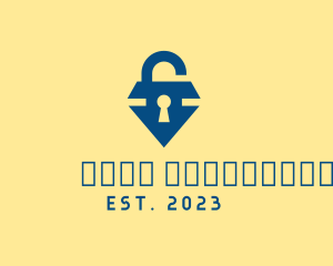 Keyhole - Diamond Gem Locksmith logo design