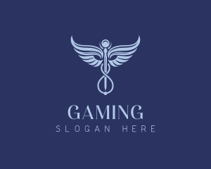 Pharmaceutical Caduceus Wings Logo