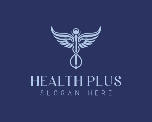 Pharmaceutical Caduceus Wings logo design