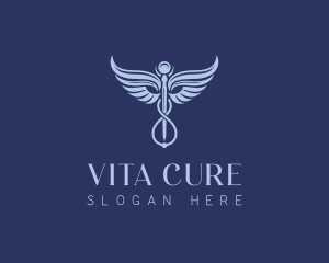 Pharmaceutical - Pharmaceutical Caduceus Wings logo design