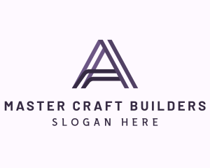 Builder - Architect Builder Letter A logo design