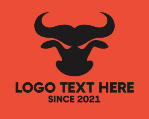 Horns - Red Angry Bull logo design