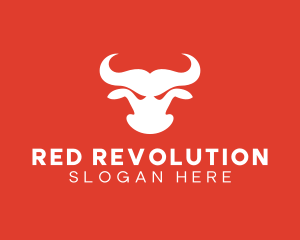 Red Angry Bull logo design