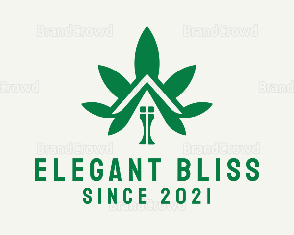 Marijuana Dispensary House Logo