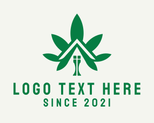 Cannabis - Marijuana Dispensary House logo design