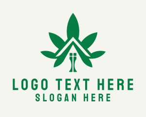 Marijuana Dispensary House Logo