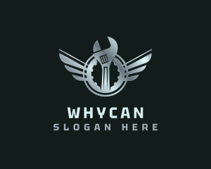 Panel Beater - Wrench Mechanic Repair Wing logo design