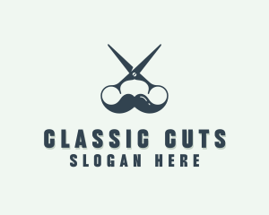 Barber Haircut Shears logo design