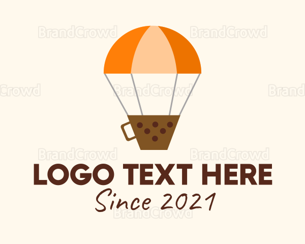 Boba Hot Air Balloon Logo