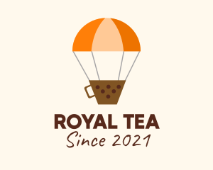 Boba Hot Air Balloon  logo design