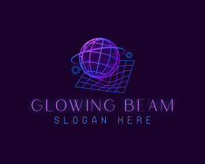 Futuristic Globe Planet logo design