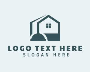 Plunger Clean Housekeeper logo design