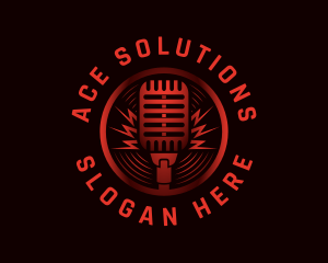 Audio Broadcasting Mic logo design