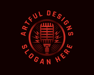 Audio Broadcasting Mic logo design