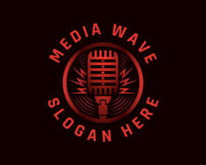 Broadcasting - Audio Broadcasting Mic logo design