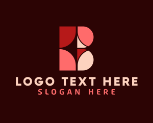 Mosaic - Star Mosaic Letter B logo design