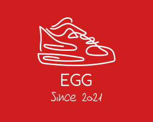 Shoe Cleaning - Minimalist Sneaker Doodle logo design