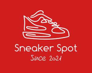 Minimalist Sneaker Doodle logo design