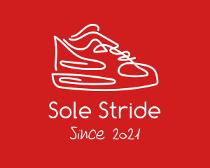 Sneaker - Minimalist Sneaker Doodle logo design