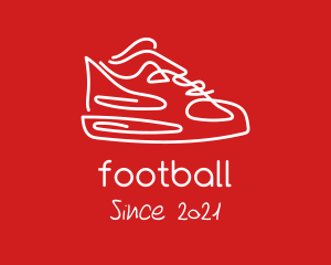 Canvas Shoe - Minimalist Sneaker Doodle logo design