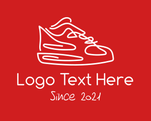Kicks - Дизайн на логото на минималистична маратонка Doodle