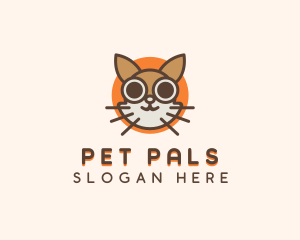 Cat Pet Cartoon logo design