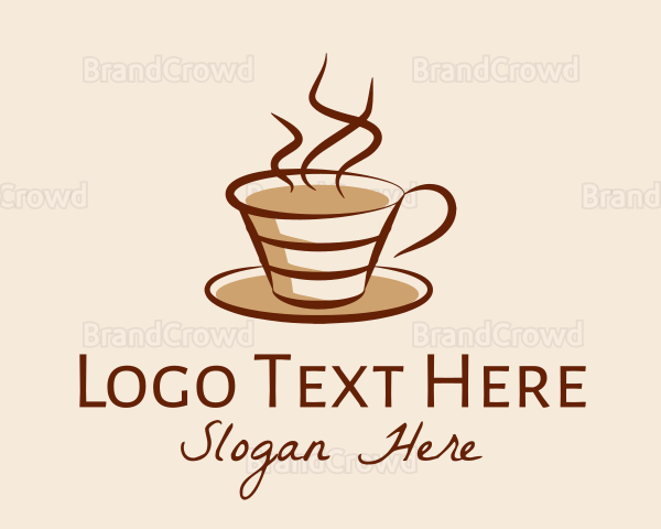 Steaming Hot Coffee Logo